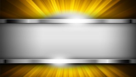 Freepik Metallic Chrome Banner With Text Space On Gold Light