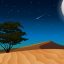 Freepik Moon Over Isolated Desert