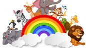 Freepik Wild Animals And Rainbow Template