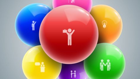 Freepik Balls With Business Man Icons For Business Concept