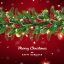 Freepik Christmas Garland Background With Snow And Red Glowing Star Are Falling Slowly In Red Back