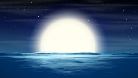 Freepik Full Moon Over Sea