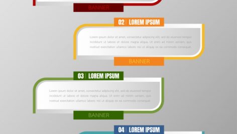 Freepik Infographics Banners Template Multicolor Set And Text Box For Presentation Layout
