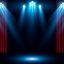 Freepik Red Stage Curtain With Blue Spotlight
