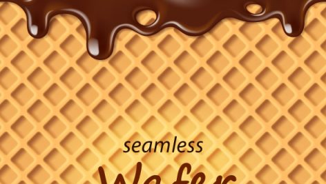 Freepik Seamless Wafer And Dripping Chocolate Repeatable