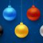 Freepik Set Of Vector Realistic Hanging Christmas Balls