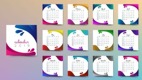Freepik Year 2019 Calendar Beautiful Design