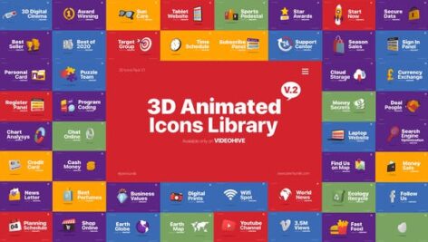 Preview 3D Animated Icons Library 25620968