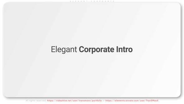 Videohive Elegant Corporate Intro 28398076