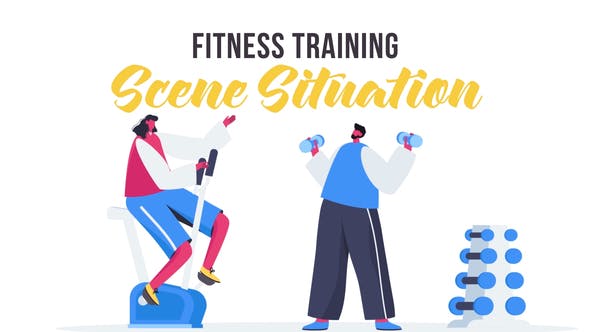 Videohive Fitness training – Scene Situation 27642518