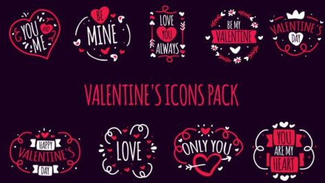 Preview Valentines Icons Pack 23152462