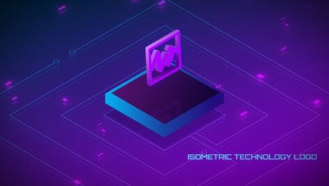 Preview Looped Isometric Technology Logo 23181987