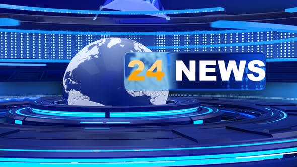 Videohive 24 News Opener with looped background 25708857