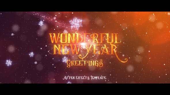 Videohive Wonderful New Years Greetings 18708907