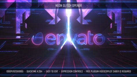 Preview Neon Glitch Opener 27253842