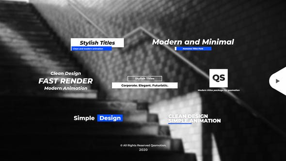 Videohive Stylish and Minimal Titles Pack 28448310