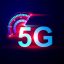 5G Network Internet Logo With Speed Meter Vector
