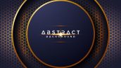 Abstract Luxurious 3D Circle Background With Hexagon Shape