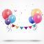 Balloon With Confetti And Birthday Bunting Flags 2
