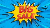 Big Sale In Comic Style Background