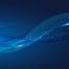 Blue Lines Wave Glowing Light Element Technology Background