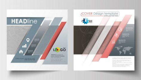 Business Templates For Square Design Brochure Flyer