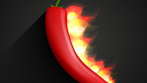 Chili Pepper In Fire