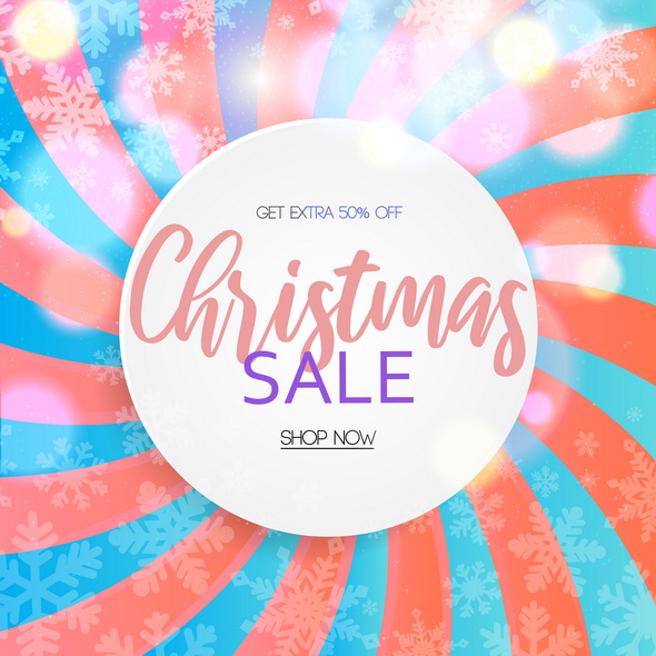 وکتور Christmas Banner Sales 2