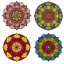 Color Mandalas Indian And Chinese Floral Vector Patterns