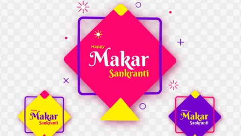 Colorful Kites Decorated On Png Background For Happy Makar Sankr