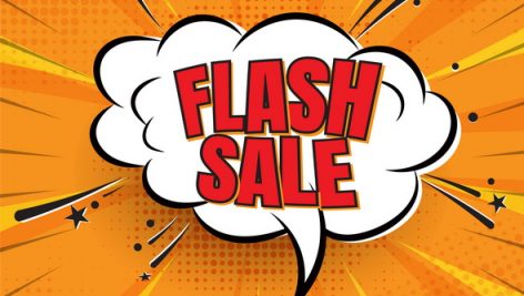 Flash Sale In Comic Style Background