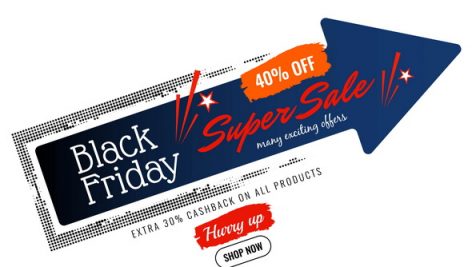 Freepik Abstract Black Friday Sale Background With Arrow