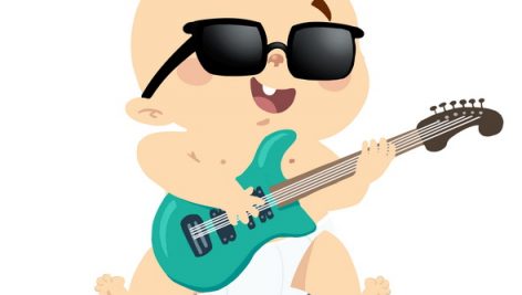Freepik Baby With Electric Guitar