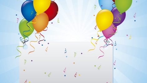 Freepik Balloons Birthday Over Blue Background Vector Illustration