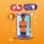 Freepik Black Man In Smartphone With Social Media Bubbles