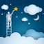 Freepik Businessman Climbing Ladder To Reach Star In The Sky