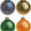Freepik Christmas Baubles With Floral Pattern