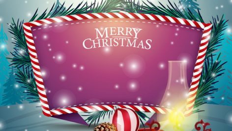 Freepik Christmas Card With Purple Text Template And Christmas Books