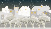 Freepik City In Winters Vector Illustration