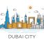 Freepik Dubai City Skyline Background With Iconic Concept