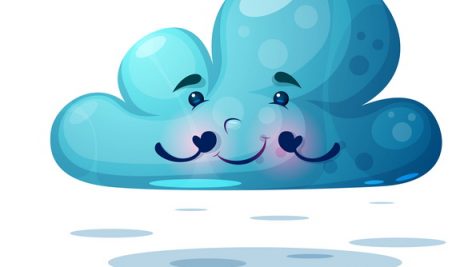 Freepik Funny Cute Blue Cloud Characters