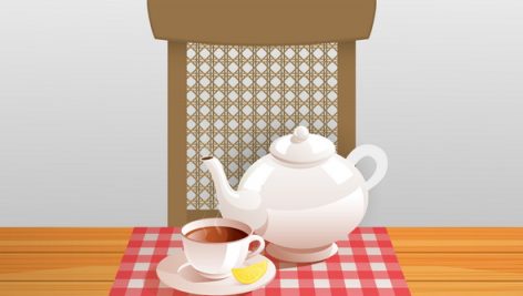 Freepik Hot Tea On The Wooden Table And Wicker Chairs