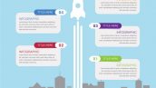 Freepik Infographic Design Element Illustration Of Rocket Through The Buildings And Clouds