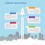 Freepik Infographic Design Element Illustration Of Rocket Through The Buildings And Clouds