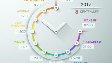 Freepik Modern Infographic Timeline With Creative Clock
