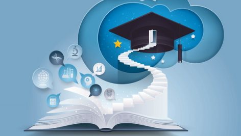 Freepik Open Book With Stair To Graduation Cap