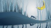 Freepik Paper Art Style Of Winter Season And Deer In Forest Landscape With Snow Background