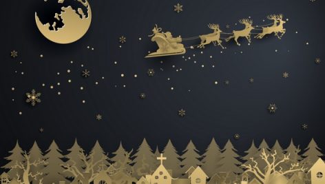 Freepik Santa Claus Is Coming Town With Gold Snowflake