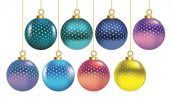 Freepik Set Of Vector Colorful Christmas Balls With Ornaments