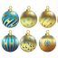 Freepik Set Of Vector Gold And Blue Christmas Balls With Ornaments